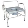 DMI Heavy Duty Bariatric Bedside Commode, Drop-Arm, Back Bar, Steel Frame, Grey (802-1204-0300)~#|#~E60D1348-36D2-4DCB-9340F4A479E3789F_sc7