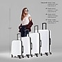 DUKAP Adly 4-Piece Hardside Spinner Luggage Set, TSA Checkpoint Friendly, White (DKADLSMLXL-WHI)~#|#~E61314DF-18B8-4775-9F8736C8AF683D3A_sc7