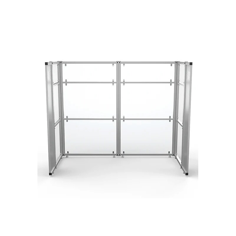 VersaDesk WorkNest 66"H x 81"W U-Shaped Cubicle Panel Workstation, Silver (WNCC-7248-S) image 1