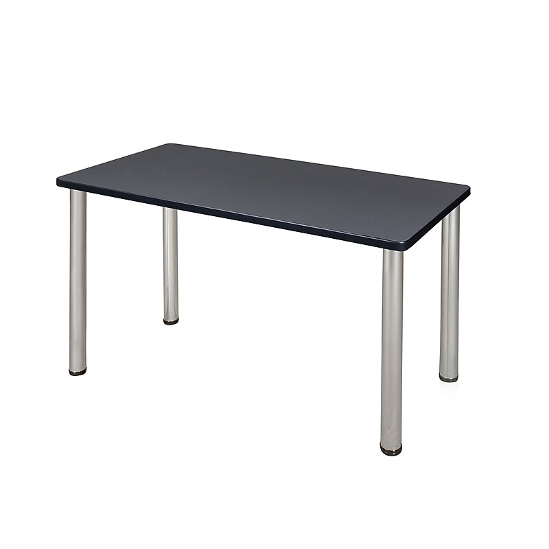 Regency Kee 42" x 24" Training Table- Grey/ Chrome image 1