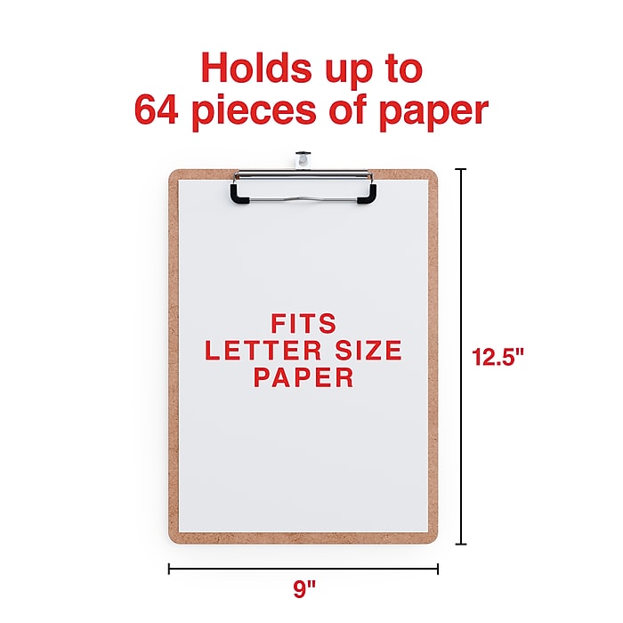Staples® Hardboard Clipboard, Letter Size, Natural Brown (ST44292