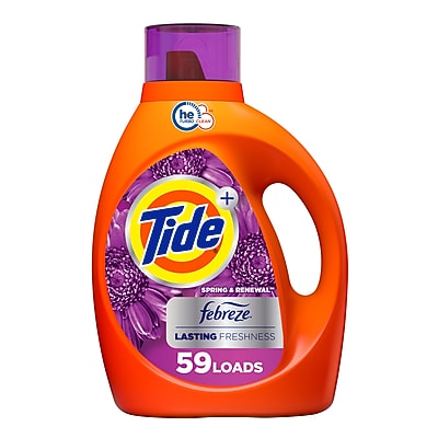 Tide Plus Febreze Freshness HE Turbo Clean Liquid Laundry Detergent - Thumbnail 4