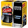 Glad ForceFlexPlus 30 Gallon Trash Bag, 5.31" x 10.06", Low Density, 0.90 mil, Black, 70/Box (70358)~#|#~E61A9D71-CE60-467B-9F52E2B471E90F8F_sc7