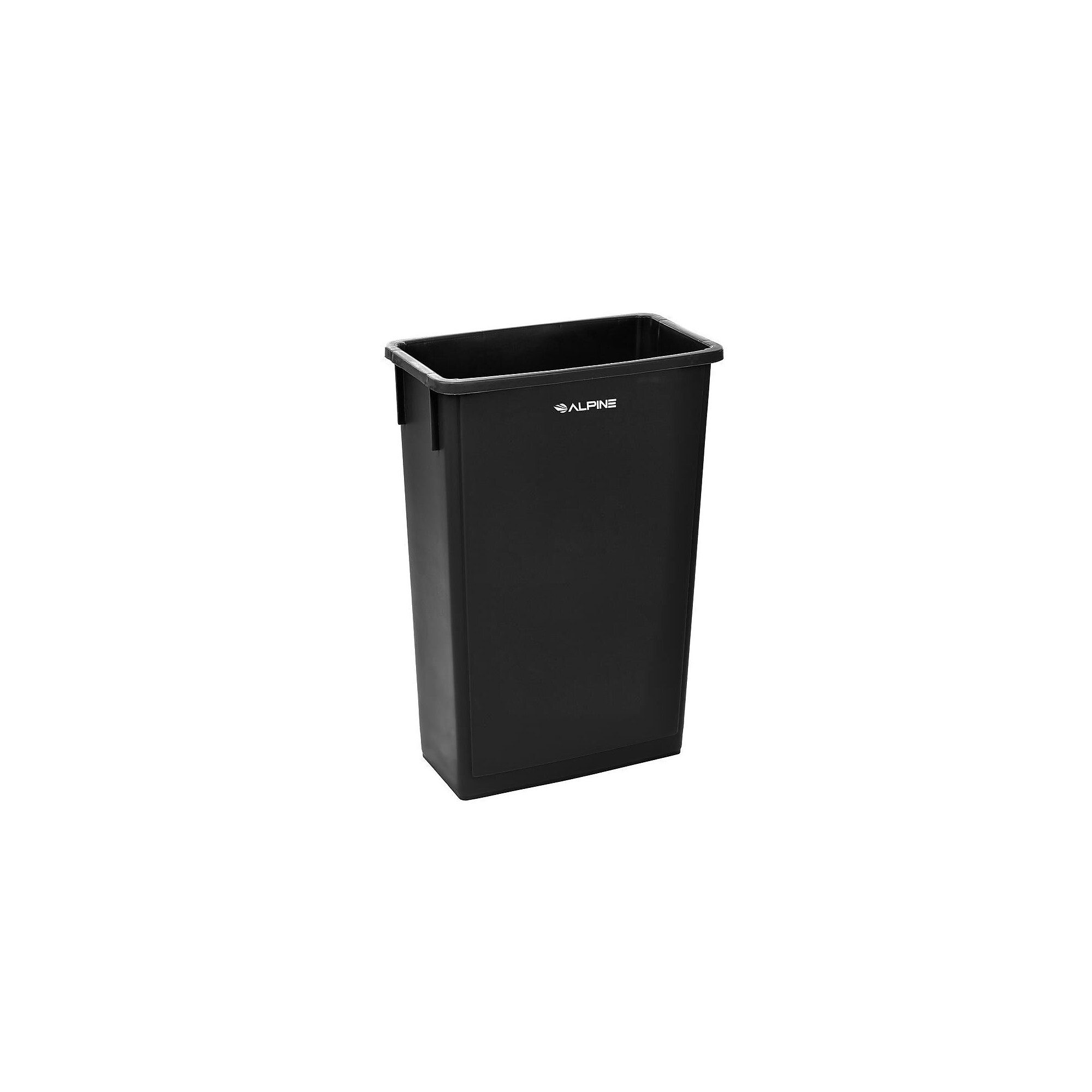 Alpine Industries Plastic Trash Can, 23 Gallon, Black (ALP477-BLK) Sansujyuku sansujyuku.com