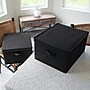 Household Essentials Extra Large Stackable Folding Fabric Storage Bin, 10" x 16"x 19", 52.64 Qt., Black, 2/Pack (7615-1)~#|#~E61B7A5B-97F8-48B7-94EBBFD8B59B0696_sc7