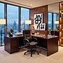 Boss Office Products 71"W L-Shaped Executive Corner Desk with Box/Box/File Storage Pedestal, Mahogany (GROUPA10-M)~#|#~E61B8161-8091-49EE-9C5AEED47039D5E5_sc7