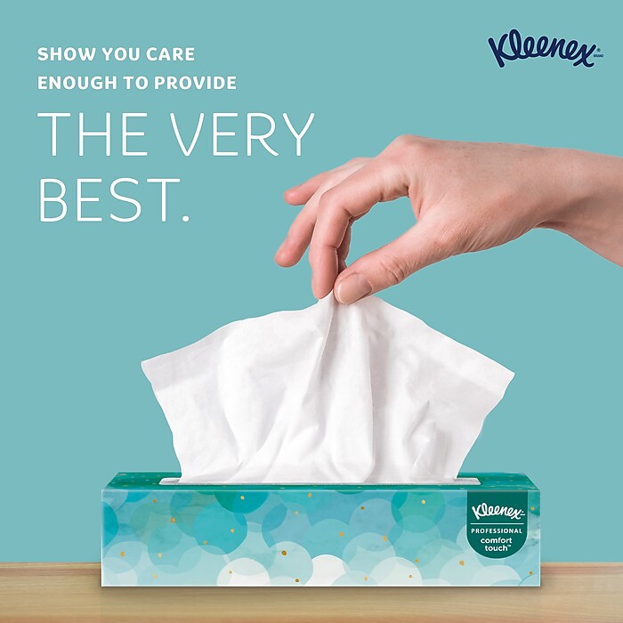 Kleenex Professional Standard Facial Tissue, 2-Ply, White, 100