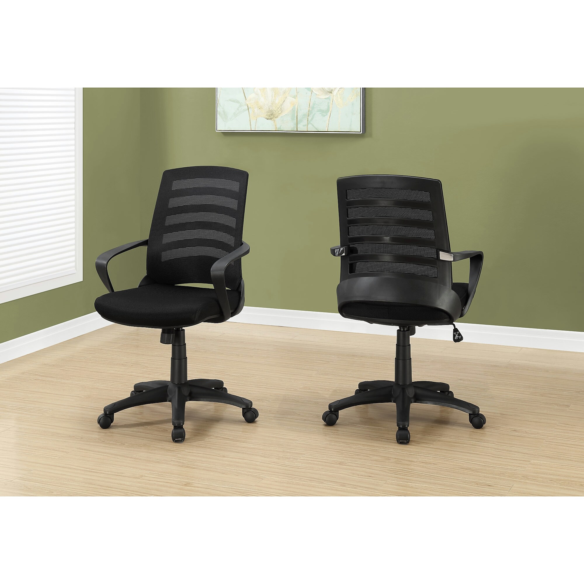 Monarch Specialties Inc. Ergonomic Mesh Computer and Desk Chair, Black (I 7224) Sansujyuku sansujyuku.com