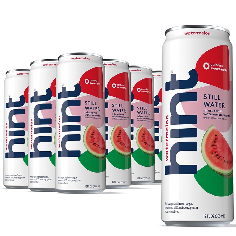 Hint Blackberry Flavored Purified Water, 12 fl. oz., 12 Cans/Pack (HINT-BBCAN-12) image 1