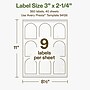 Avery Arched Laser/Inkjet Multipurpose Labels, 3" x 2-1/4", Off-White (360/Box)~#|#~E635CC5E-B1B1-4AA2-BE84C2FA780D784B_sc7