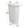 Mind Reader 10.5 Gallon Hamper with Lid, Plastic, White, 3/Pack (3PKHAMP40-WHT)~#|#~E63776C2-A60B-4E85-8937C07E2452370E_sc7