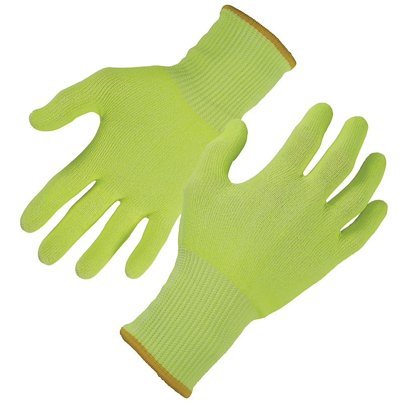 Ergodyne ProFlex 7040 Seamless Knit Cut Resistant Gloves, Food Safe, ANSI A4, Lime, Large, 1 Pair (18014) image 1