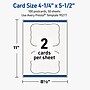 Avery Rectangle Flourished Edge Matte Blank Card, White, 100/Box (19479399765)~#|#~E639F358-02AC-4B07-A718E37B8BF8BE96_sc7