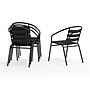 Flash Furniture Aluminum Stacking Patio Chairs, Black, 4/Pack (4TLH017CBK)~#|#~E644662B-3113-4279-8E26E0302573F52A_sc7