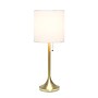 Creekwood Home Modern Glam 21.25" LED Table Lamp, Gold/White (CWT-1006-GW)~#|#~E64490D5-F992-40A9-AAD4F157B8F842DE_sc7