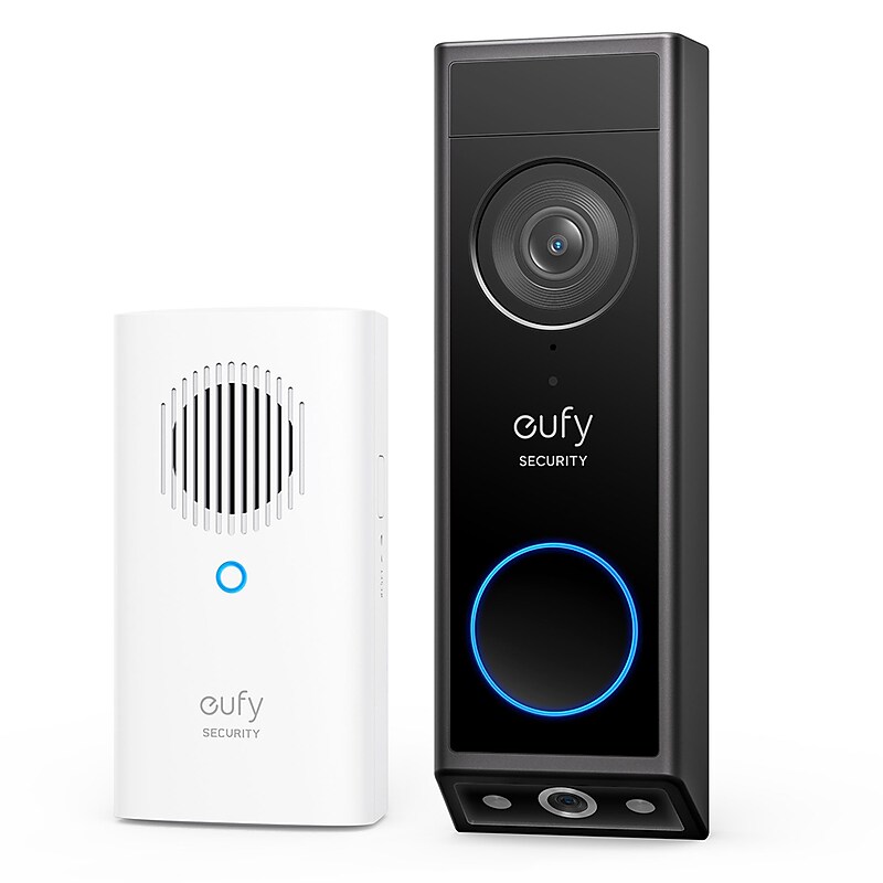 Eufy Outdoor Wireless Video Doorbell, Black (T8214111) image 1