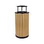 Alpine Industries Steel Outdoor Trash Can with Rain Bonnet Lid, 32 Gallon, Cedar (ALP4400-01-CD-RB)~#|#~E64D4960-492D-41EA-BC9BB512405B31D4_sc7