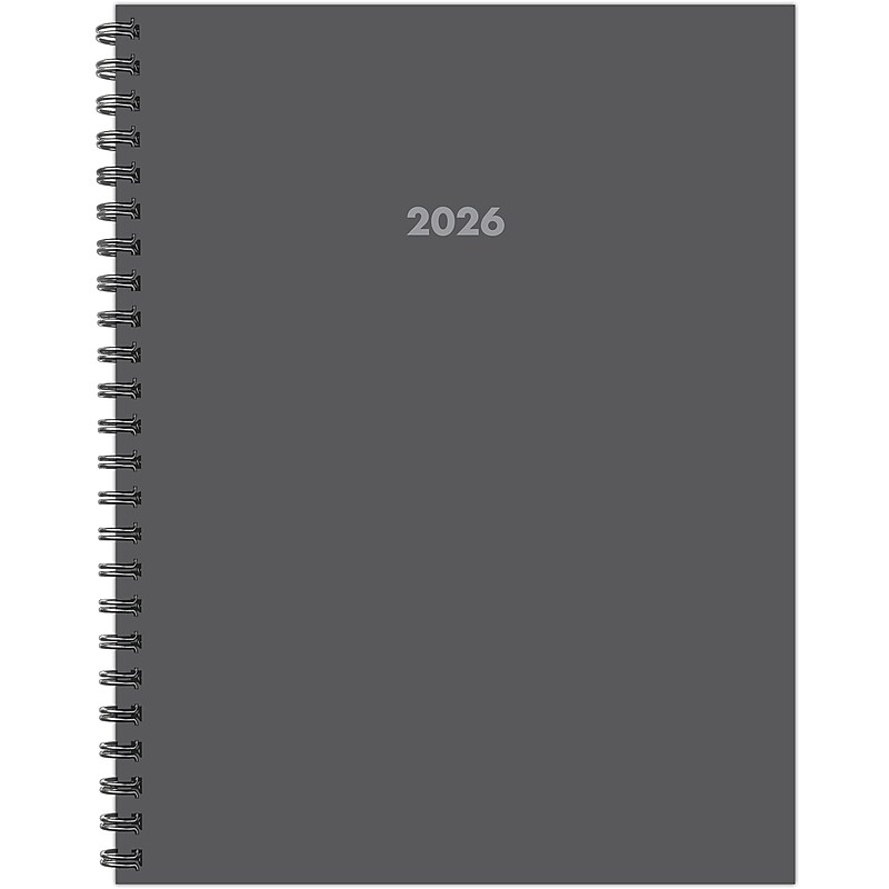 2026 Willow Creek 8.5" x 11"  Weekly & Monthly Planner, Paperboard Cover, Basic Gray (57872) image 1