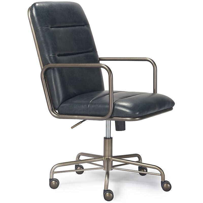 Finch Franklin Bonded Leather Computer and Desk Chair, Charcoal Gray (CHR10060A) image 1