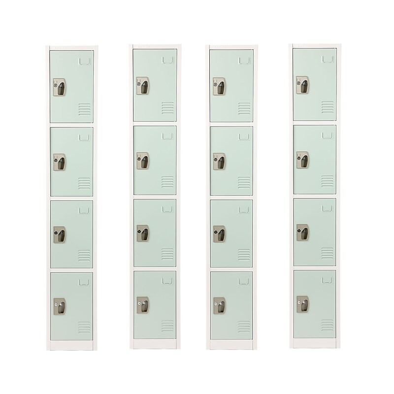 AdirOffice 72'' 4 Tier Misty Green Storage Locker, 4/Pack (ADI629-204-MGRN-PKG-4) image 1