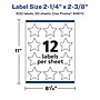 Avery Laser/Inkjet Burst Multipurpose Labels, 2-1/4" x 2-3/8", Clear, 600/Box (94611)~#|#~E655D37E-19D6-411B-B026998BFC2024E4_sc7