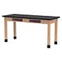 Diversified Woodcrafts PerpetuLab Book Compartment Rectangular Science Lab Table, 60" x 24", Oak (C7602BK30N)~#|#~E657D53A-3B04-4833-9A208723D2EE93A2_sc7