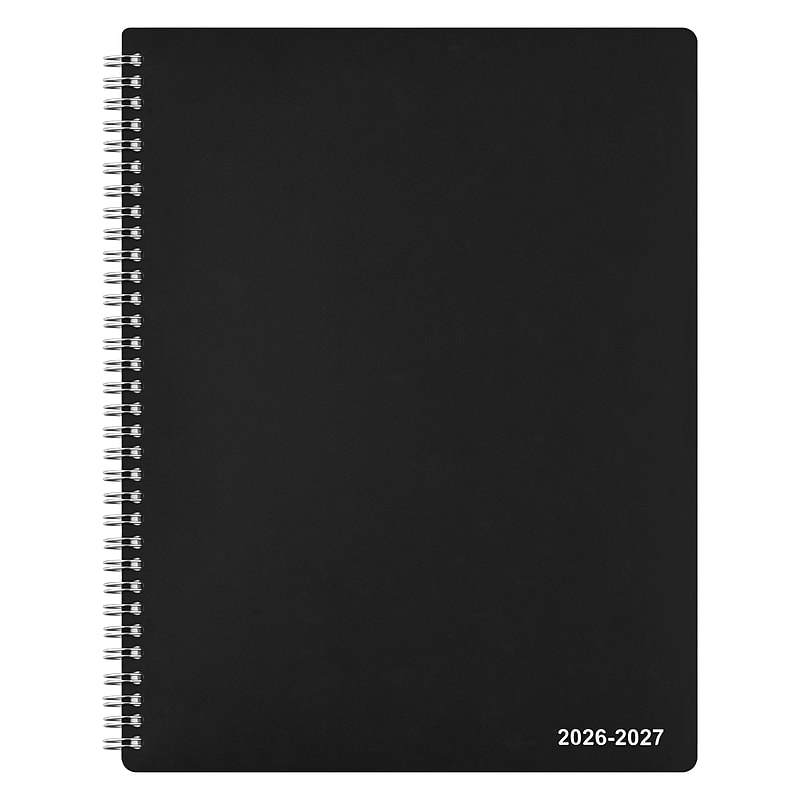 2026–2027 Staples 8.5" x 11" Academic Weekly and Monthly Planner, Black (ST63503-27) image 1