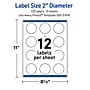 Avery Laser/Inkjet Circle Multipurpose Labels, 2" Dia., White, 120/Pack (S00-EWW)~#|#~E660E253-71EE-4C97-A19EF1C6AECDAB2A_sc7