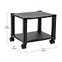 Mind Reader 2-Shelf Mobile Printer Utility Cart with Wheels, Black (PRCARTSM-BLK)~#|#~E6611850-E394-4D08-A414746640BB4BB3_sc7