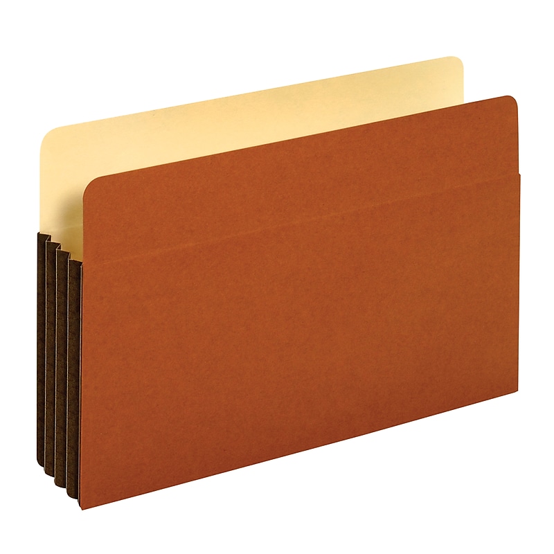Pendaflex Reinforced File Pocket, 3 1/2" Expansion, Legal Size, Brown, 10/Box (64264) image 1