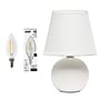 Simple Designs Compact Ceramic Globe 8.66" LED Table Lamp, Off White (LT2008-OFF-LB)~#|#~E6626B18-BAB4-4653-B88E9771CC0971B1_sc7