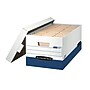Bankers Box Presto Heavy-Duty Instant Assembly File Storage Boxes, Lift-Off Lid, Letter Size, White/Blue, 12/Carton (0063101)~#|#~E6634DA8-0AE9-44FE-941CB4531B268844_sc7