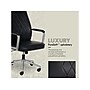 Elle Decor Amelia Ergonomic Polyurethane Swivel Computer and Desk Manager Chair, Black (60095-BLK)~#|#~E66B38E4-1B27-4CB4-AD34053D29926DD9_sc7