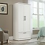 Sauder HomePlus 71"H Storage Armoire with 2 Shelves, Soft White (423144)~#|#~E671B9F8-1450-44F2-AD643936EB6B607A_sc7