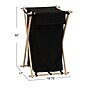 Household Essentials X-Frame 1-Section Collapsible Hamper with Lid, Cotton, Black (6791-1)~#|#~E6736656-CAFA-42BF-A044ABB344F96B17_sc7