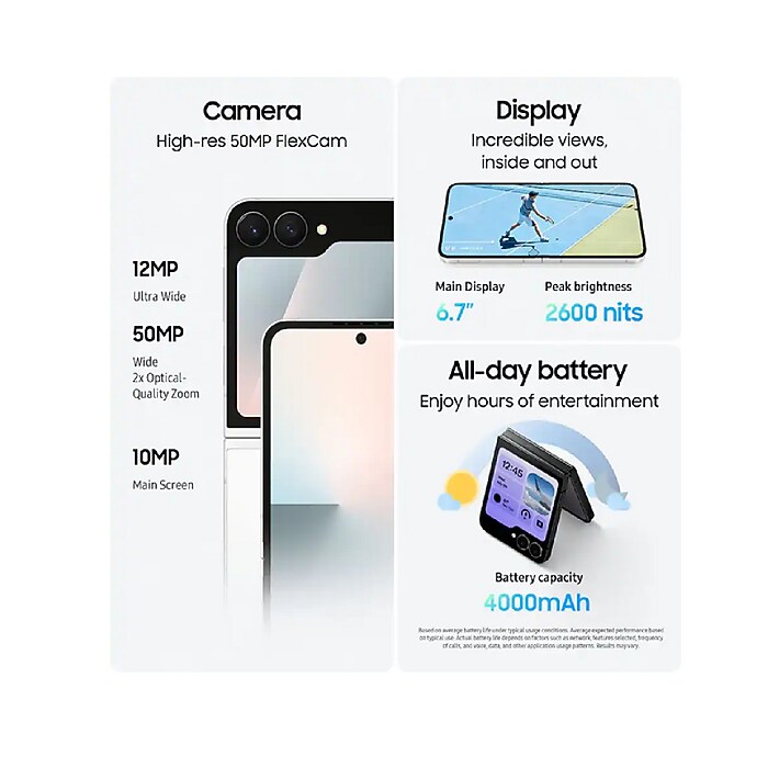 Samsung Galaxy Z Flip6 5G Foldable Unlocked Smartphone Cell Phone
