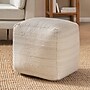 Anji Mountain Mojave Ivory Fabric Square Pouf Ottoman (AMBPF186-1818)~#|#~E67800EE-5937-4953-875B18AC1BFE81B5_sc7