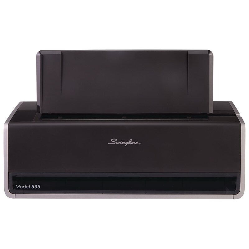 Swingline Commercial Electric Desktop 3-Hole Punch, 28 Sheet Capacity, Black/Gray (A7074535B) image 1