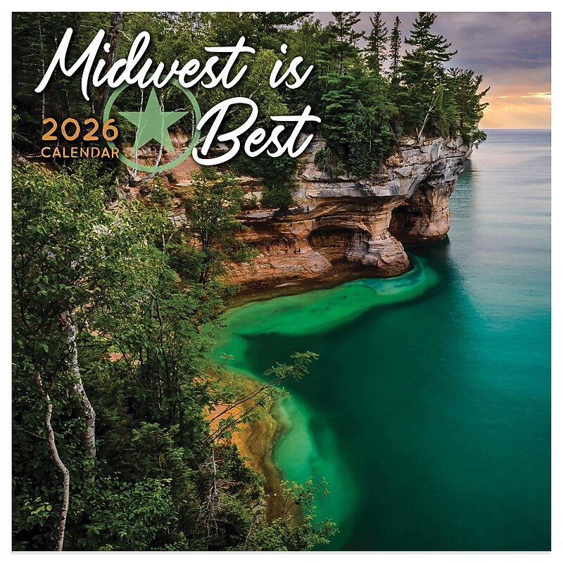 2026 TF Publishing Midwest Is Best Mini 7" x 7" Monthly Wall Calendar, Multicolor (26-2016) image 1