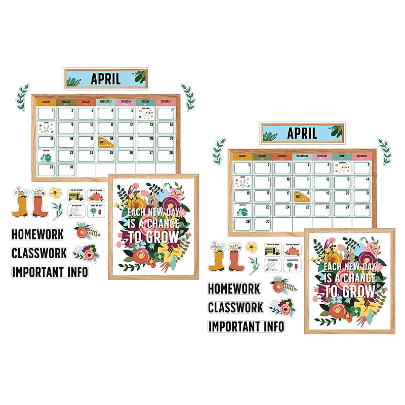 Carson Dellosa Education Grow Together Calendar Bulletin Board Set, 2 Sets/Bundle (CD-110565-2) image 1
