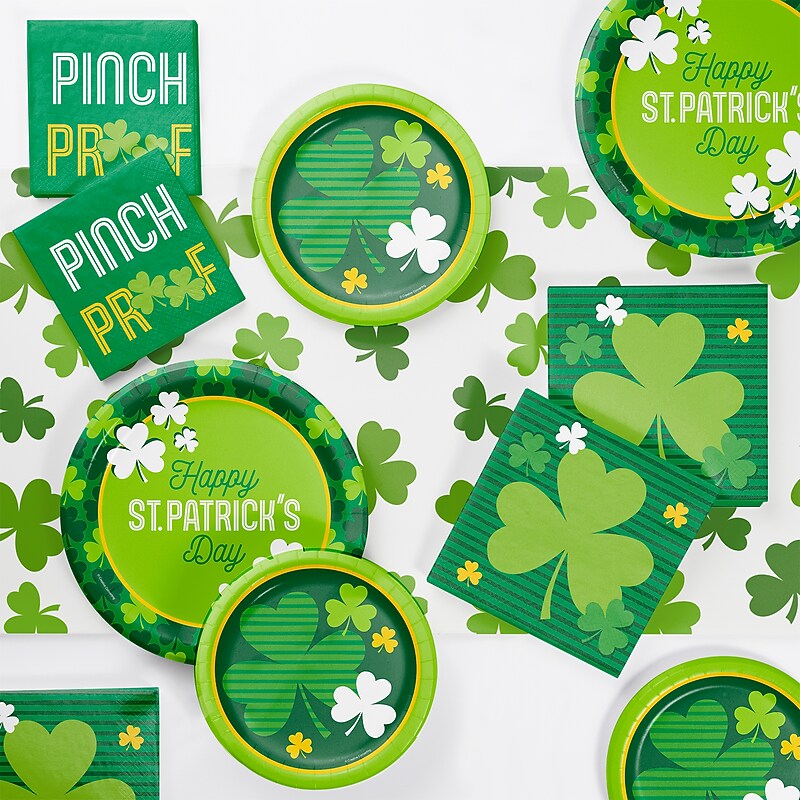 Say Hooray! Irish Wishes St. Patrick’s Day Tableware Kit, Mulitcolored, 49/Pack (DTC9625E2A) image 1
