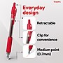 Staples ProGel™ Retractable Gel Pen, Fine Point, 0.7mm, Red Ink, Dozen (ST62585)~#|#~E67FAE0D-8011-4116-BE2A1E1DEB1A8378_sc7
