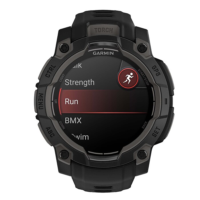 Garmin Instinct 3 AMOLED GPS Smartwatch, Black, 45mm (GRM0293600