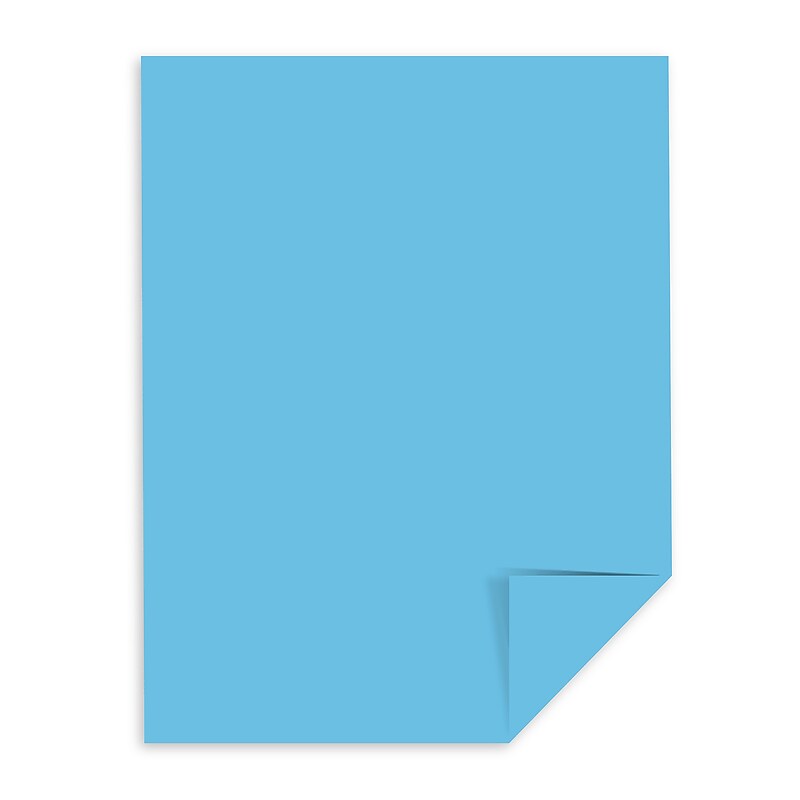 Astrobrights 65 lb. Cardstock Paper, 8.5" x 11", Lunar Blue, 2,000 Sheets/Carton (22721CT) image 1