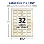 Avery Pearlized Ivory Rectangle Multipurpose Labels, 1" x 1.5", Ivory, 320/Pack (94219)~#|#~E6850C7A-0545-44C1-8D35ED673C81C38B_sc7