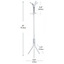 Mind Reader Coat Rack, White, Metal, 2/Set (2CRACK11-WHT)~#|#~E68609B1-67AC-4AB6-9BE27956E553872B_sc7
