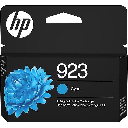 HP 923 Cyan Standard Yield Ink Cartridge, Prints Up to 400 Pages