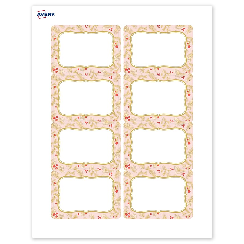 Avery Rectangle Multipurpose Labels, 2-1/3" x 3-3/8", White, 80/Pack (19479370483) image 1