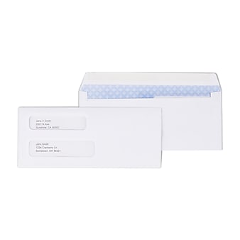 Staples Gummed Security Tinted #8 Business Envelopes, 3 5/8" x 8 5/8", White, 500/Box (438614-CC)