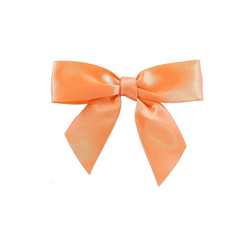 JAM Paper Satin Bows, Peach, 100/Pack (52640349178) image 1